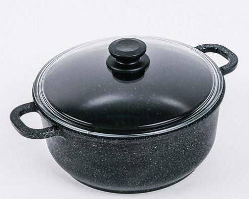 Кастрюля ОРИОН 4л с крышкой Д240 (мраморная крошка)