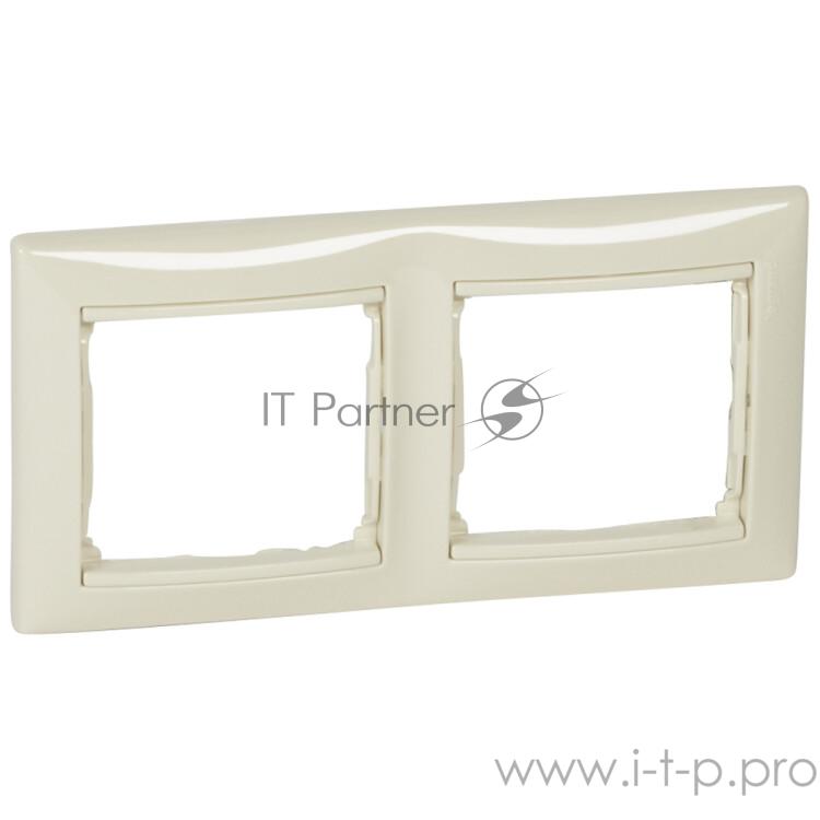 Розетки, выключатели и аксессуары Legrand 774352 Рамка Valena 2 поста слоновая кость