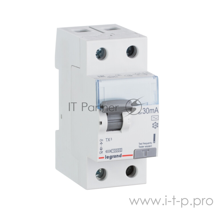 УЗО Legrand 403000 Выключатель дифференциального тока TX? - 2П - 25 А - тип AC - 30 мА - 2 модуля
