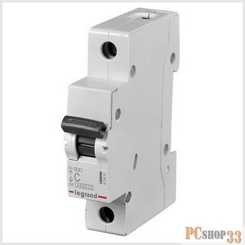 Вспомогательные элементы и аксессуары Legrand 419661 RX3 Авт.выключатель 4,5кА 6А 1П C