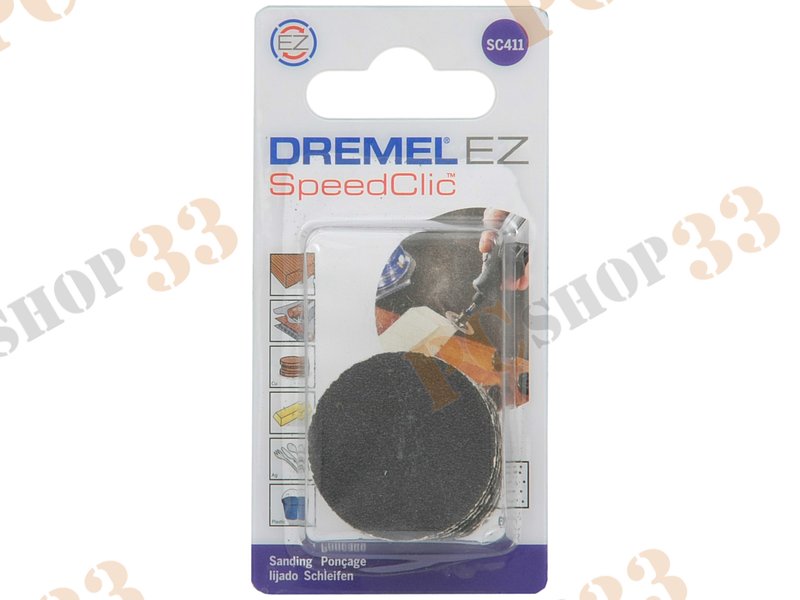 Аксессуар к инструменту - шлифовальный диск Dremel SC411 2615S411JA, 30мм, зерно 60 (6шт./уп.)
