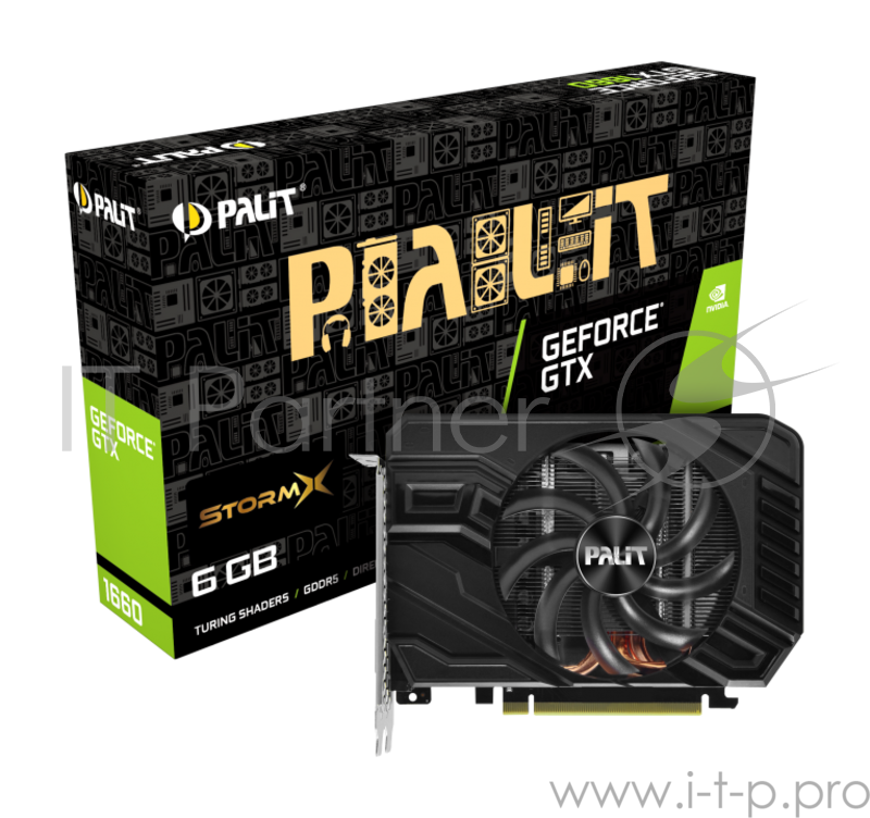 Видеокарта Palit PCI-E PA-GTX1660 STORMX 6G nVidia GeForce GTX 1660 6144Mb 192bit GDDR5 1530/8000 DVIx1/HDMIx1/DPx1/HDCP Ret