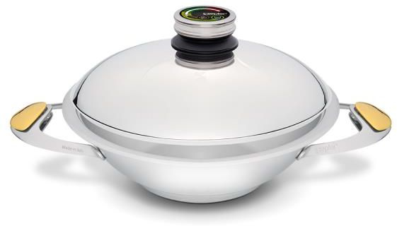 Сковорода ВОК (WOK) Zepter Masterpiece SL-Z-W2424-SC круглая ручка несъемная (с крышкой) серебристый