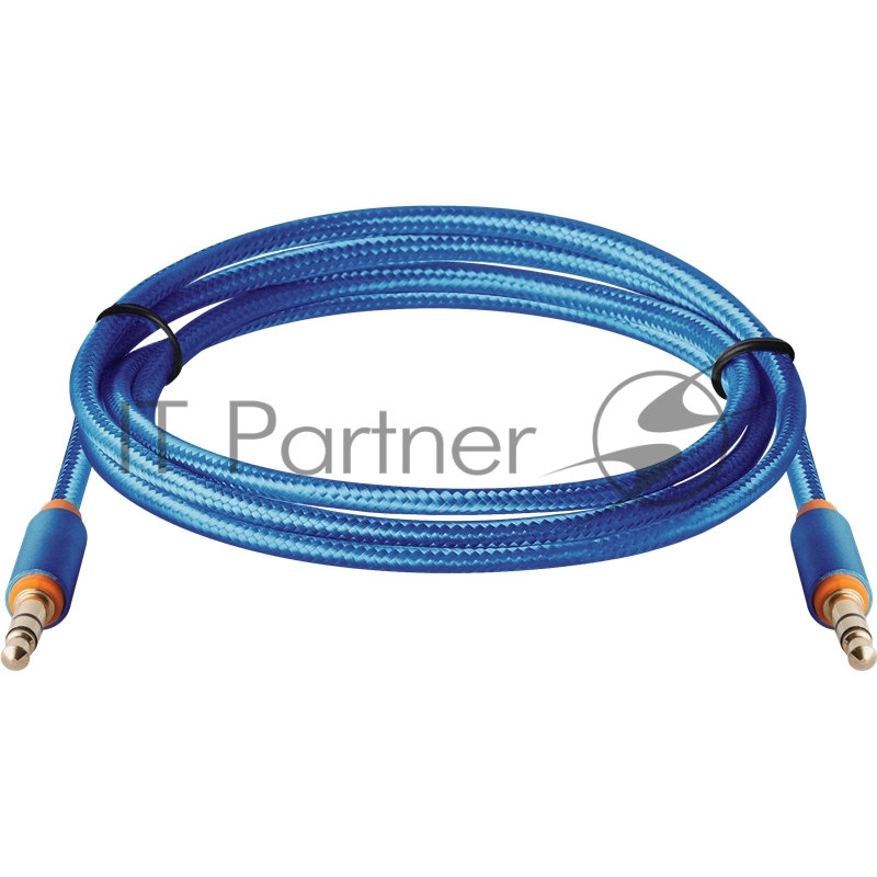 Кабель AUDIO 3.5MM 1.2M BLUE JACK M- JACK M 87512 DEFENDER