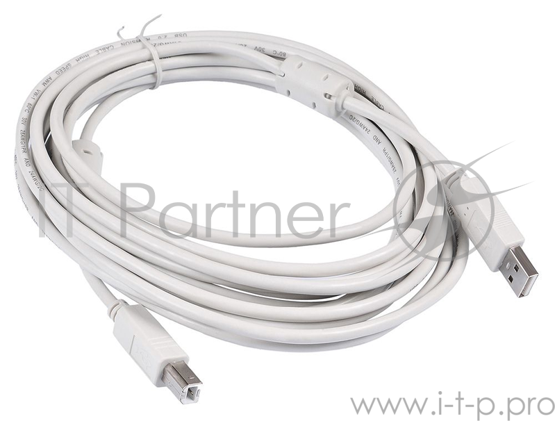 Кабель USB2.0 Buro USB A (m)/USB B (m) 5м феррит.кольца