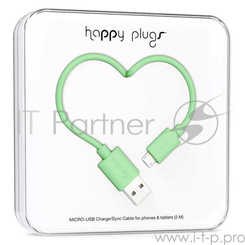 Кабель Happy plug 00156492 microUSB (m) USB 2.0 (m) 2м мятный