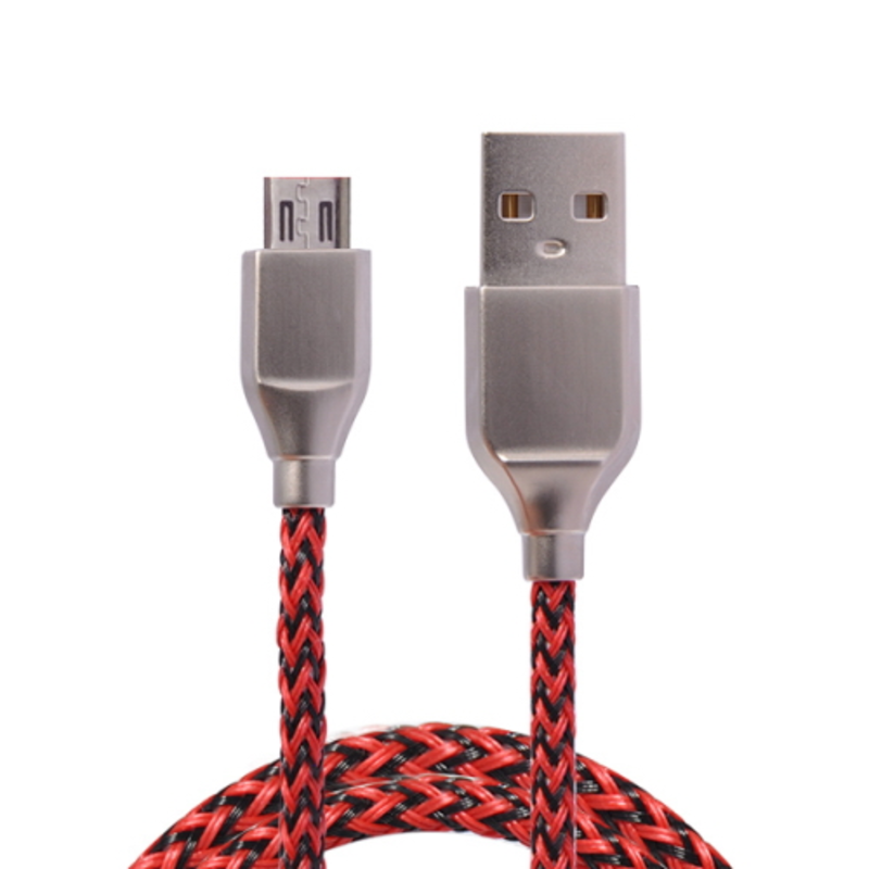 USB кабель ACD-Titan MicroUSB ~ USB-A Нейлон, 1м, красно-черный (ACD-U927-M1R)