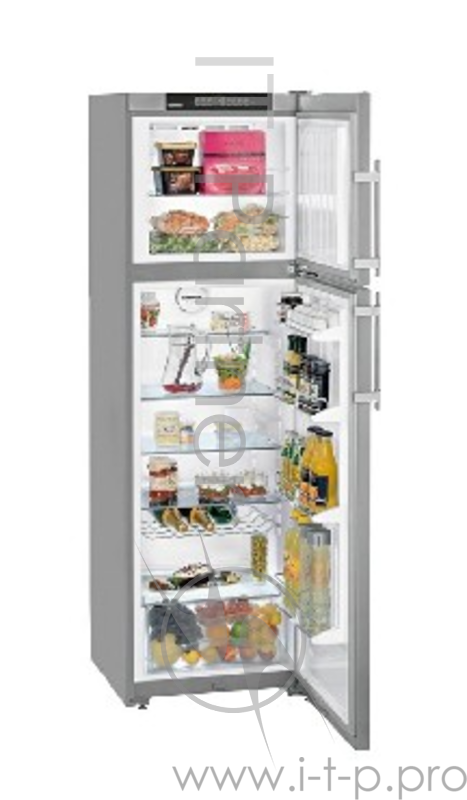 Холодильники Liebherr 192x60x63, объем камер 250+60, No frost, морозильная камера сверху, нержавеющая сталь