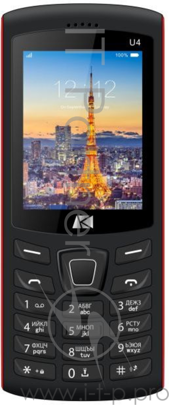 Мобильный телефон ARK U4 Benefit 32Mb красный моноблок 2Sim 2.4