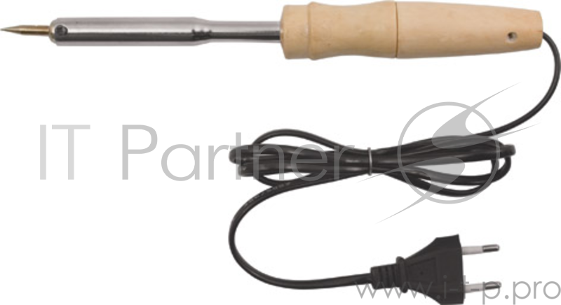 Паяльник КУРС 60486 с деревянной ручкой. 220В сменное жало d=5.8мм