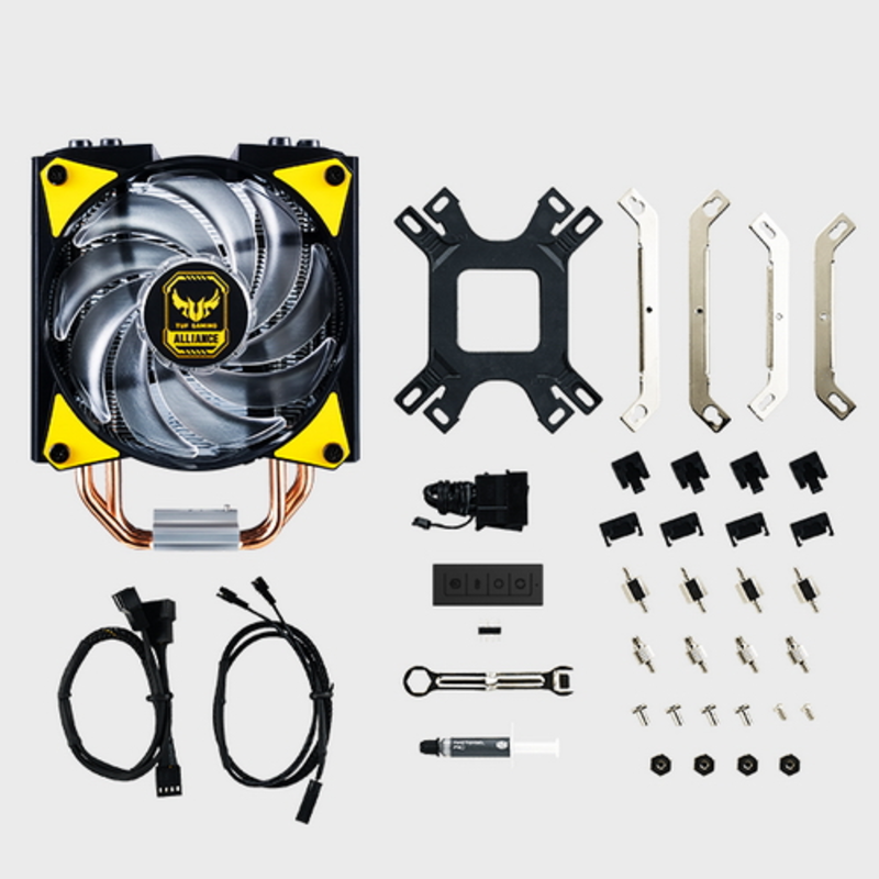 Кулер Cooler Master CPU Cooler MasterAir MA410M, 600-1800 RPM, 150W, addressable RGB, lighting controller, Full Socket Support, Asus TUF Version