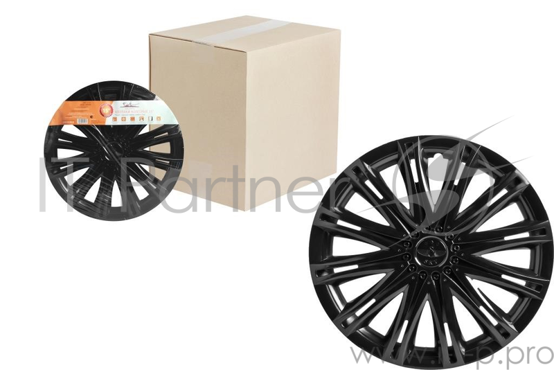 Колпаки на колёса AIRLINE AWCC-13-13 13'' ''скай'' черный глянец компл. 2шт.