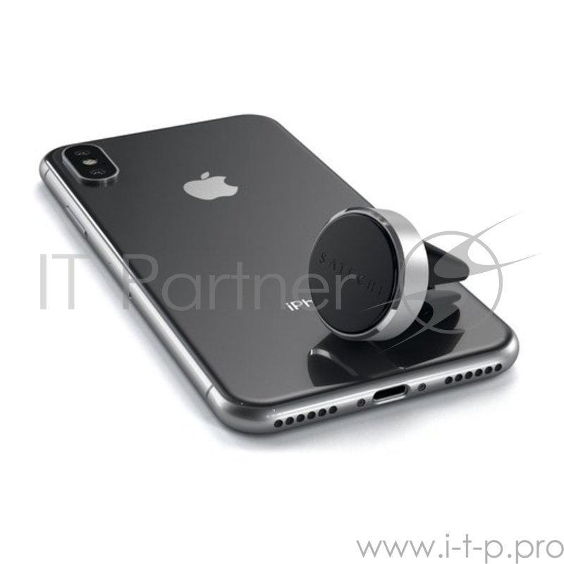 Автомобильный держатель Satechi Aluminum Vent Magnet Mount для смартфонов. Материал пластикметалл. Цвет серебряный.