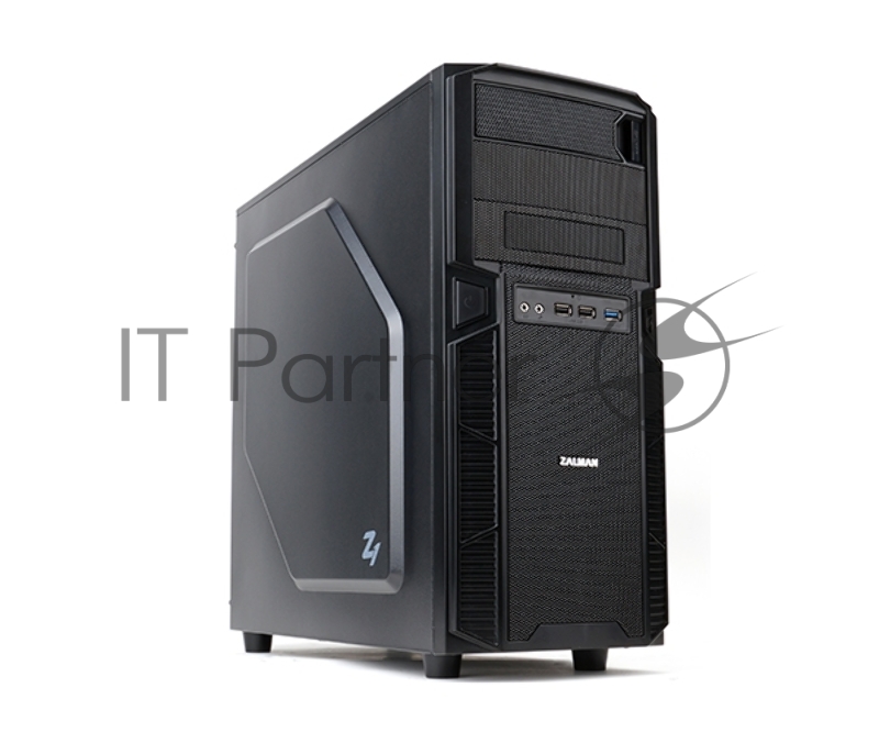 Корпус Zalman Z1 <Middle Tower, ATX,micro-ATX, без БП, размеры 199(Ш)х432(В)х457(Г)мм, черный, 5.25 х2 (внешний), 3.5х4 и 2.5х1 (внутренние), 120мм вентиляторы спереди и сзади, USB 3.0. и 2.0>