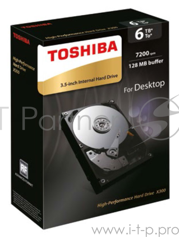 Жесткий диск Toshiba SATA-III 6Tb HDWE160EZSTA X300 (7200rpm) 128Mb 3.5