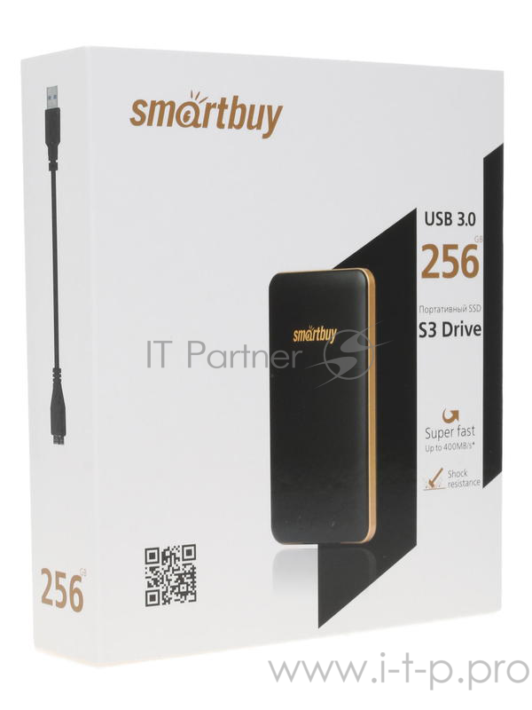 накопитель Smartbuy SSD S3 Drive 256Gb USB 3.0 SB256GB-S3DB-18SU30, black