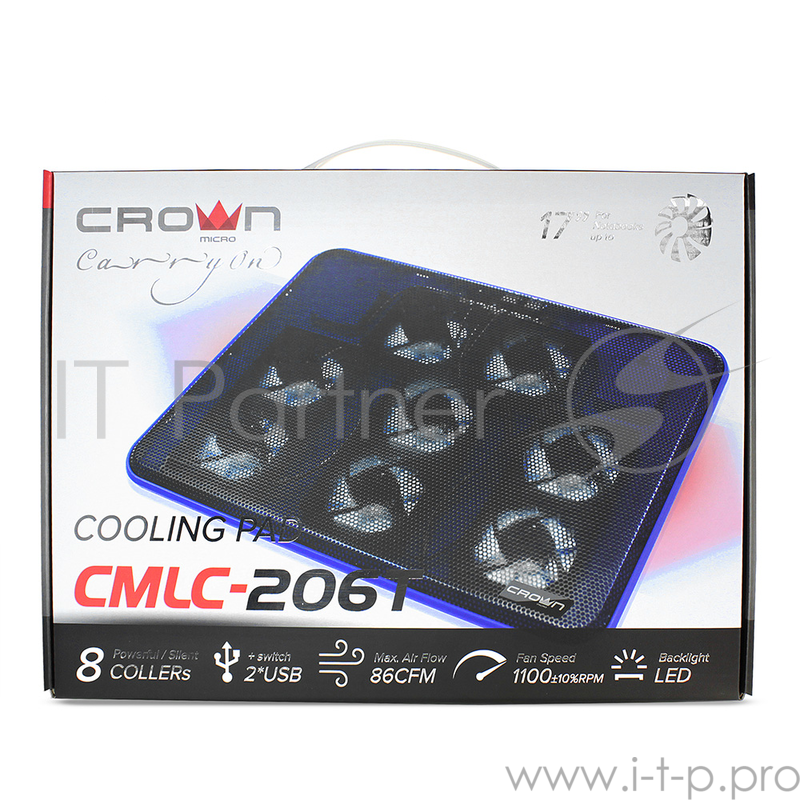 Аксессуар к ноутбуку CROWN Подставка для ноутбука CMLC-206T black (Для ноутбуков17