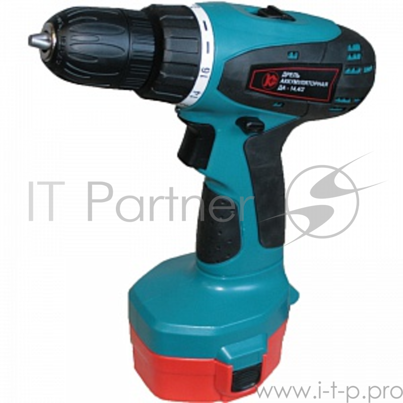 Дрель шуруповерт аккумуляторная Калибр Li-Ion ДА-14.4/2+, с двумя аккумуляторами БЗП