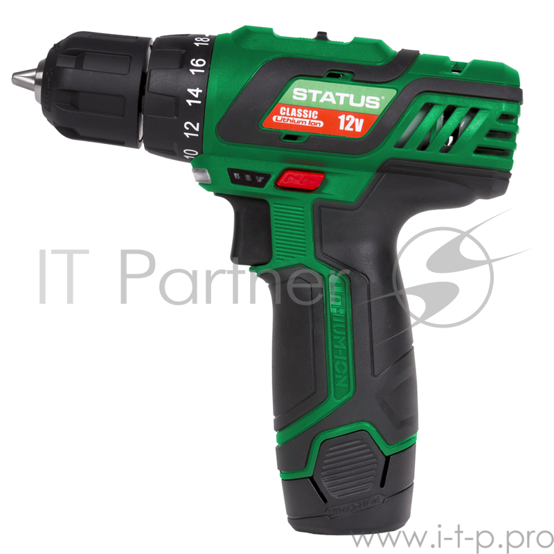 Дрель-шуруповерт STATUS CT12Li 12В 1.3Ач LiION 0-400/0-1400об/мин 28Нм зар. 1 час