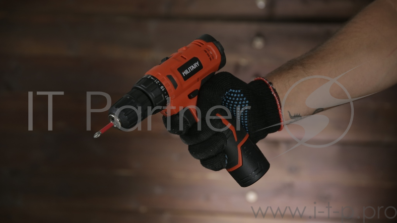 Аккум.дрель MILITARY CD10.8Li 10.8В 1х1.5Ач 10мм 0-350/0-1350 об/мин 25Нм в коробке