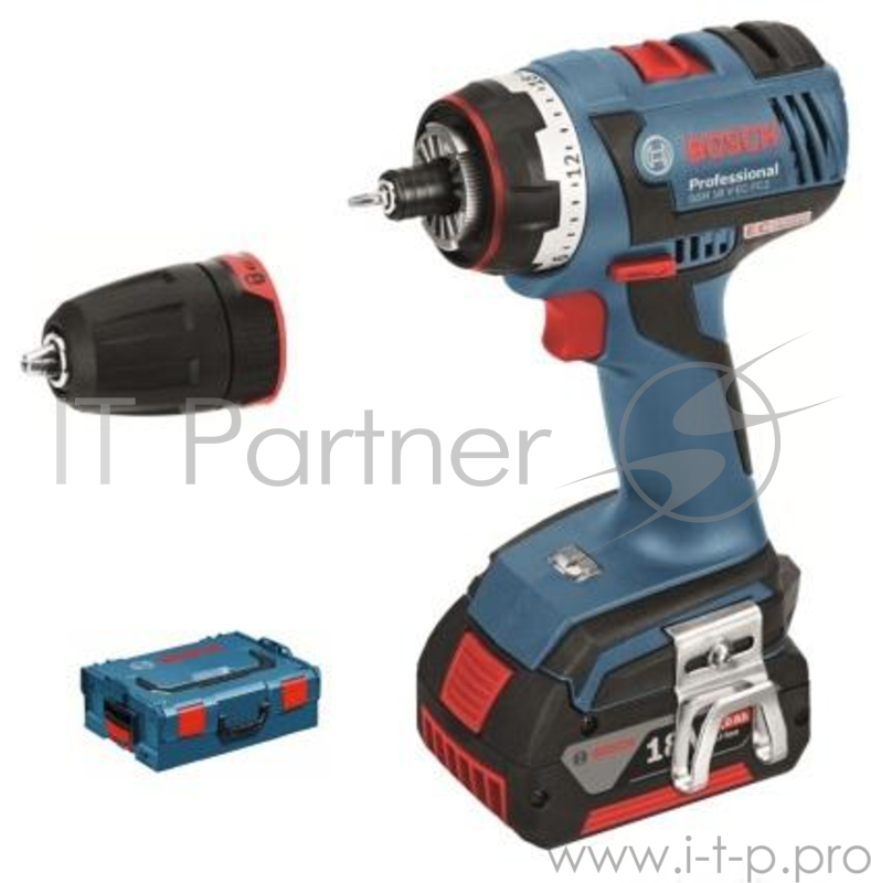 Дрель аккумуляторная BOSCH GSR 18V-EC FC2 (0.601.9E1.105) 2х5.0Ач lboxx uni