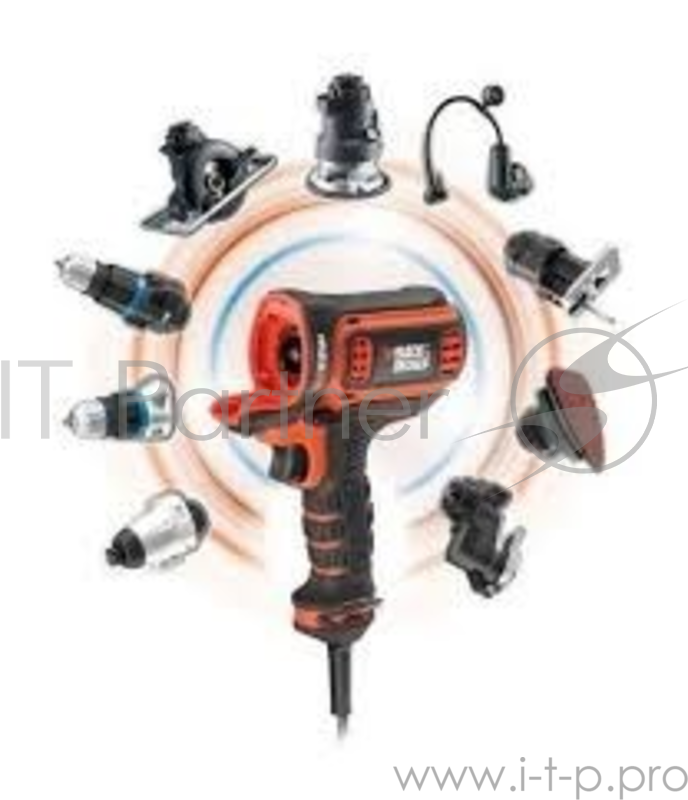 Инструмент многофункциональный BLACK & DECKER MT350K-QS MultyEco 350Вт нас.дрель-шуруповерт кейс