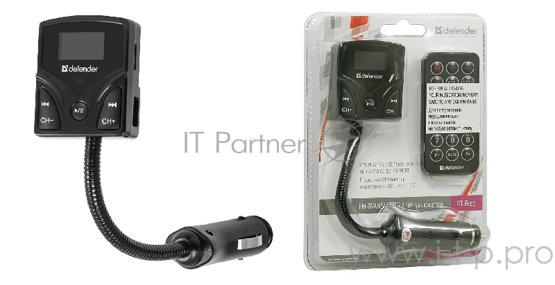 Колонки Defender FM-трансмиттер RT-Feet Пульт ДУ, крепление на штанге 83552