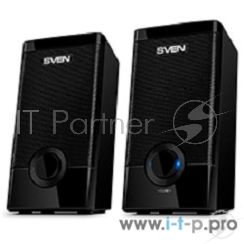 Колонки SVEN 318 черный {USB-порт ПК, ноутбука или адаптер 5V DC}