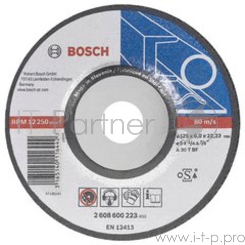 ОБДИРОЧНЫЙ КРУГ BOSCH 2608600228 МЕТАЛЛ 230Х6 ММ