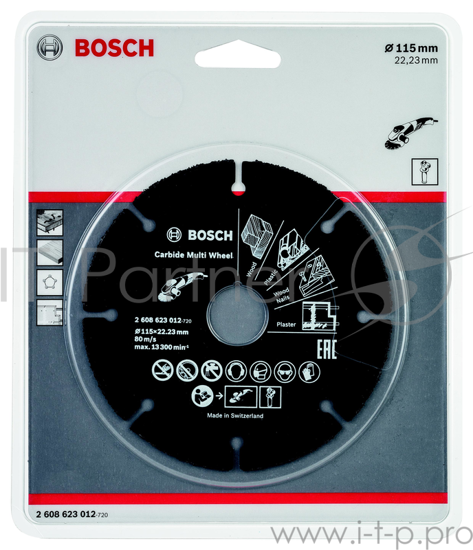 Отрезной круг по дереву BOSCH 2608623012 для УШМ 115 ММ