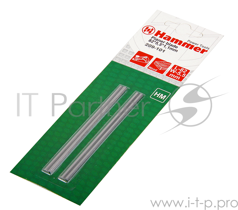 Ножи для рубанка HAMMER 209-101 РВ 82*5,5*1,1 82мм, 2шт., НМ