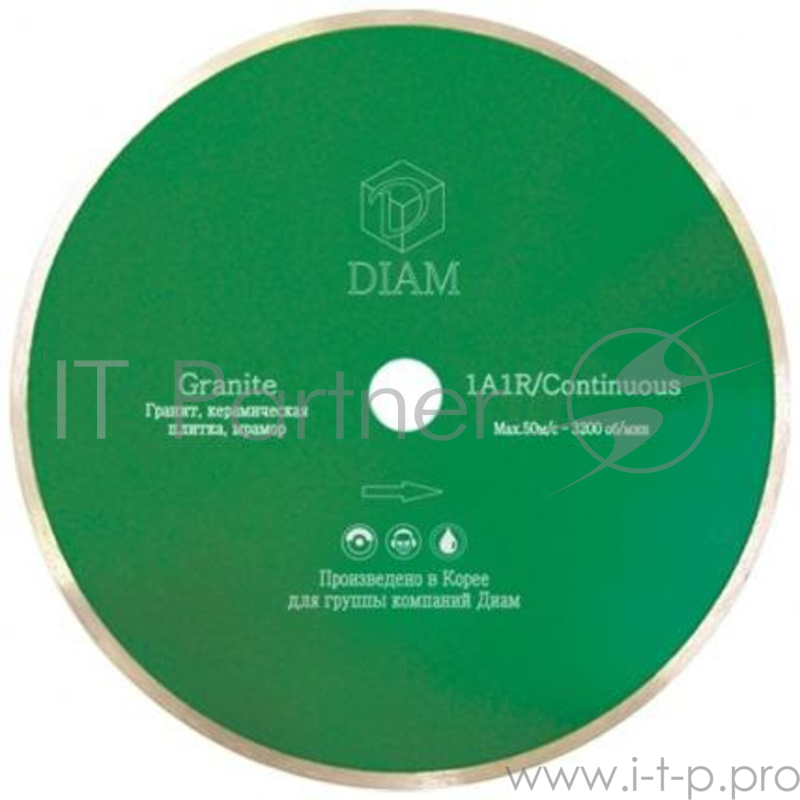 Круг алмазный DIAM Ф200x25.4мм 1A1R GRANITE 1.6x7мм по граниту