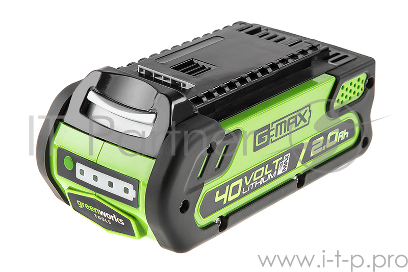 Аккумулятор GREENWORKS G40B2 (29717) 40в g-max40 2Ач время зарядки 40мин