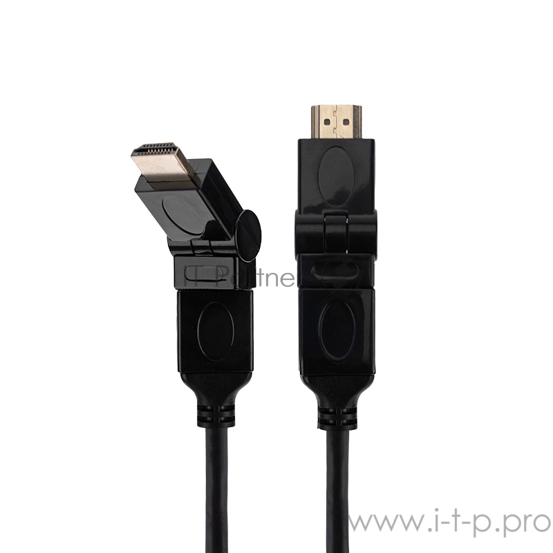 Кабель Rexant (17-6204-3) Шнур HDMI - HDMI gold 2М с фильтрами угловой 360°