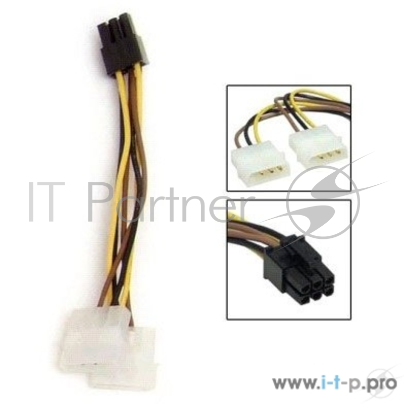 Кабель ORIENT Кабель питания для видеокарт PCI-E, 2big - 6pin, C391
