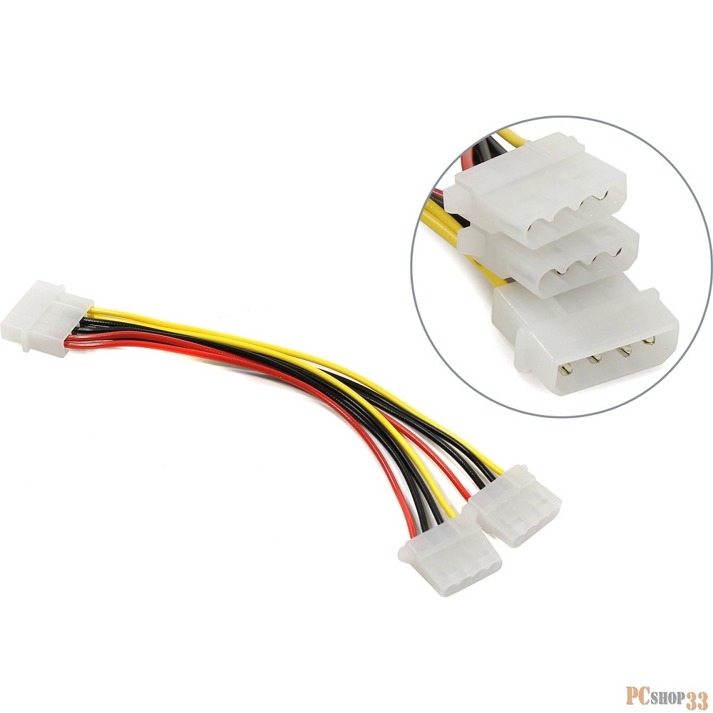Кабель ORIENT C397 Разветвитель питания Molex (4pin)- 2 x Molex (2x4pin)