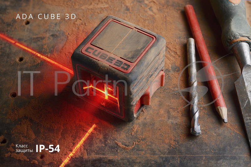 Лазерный уровень ADA Cube 3D Professional Edition 1.5А штатив нейлоновая сумка 65х65х65мм до 20м