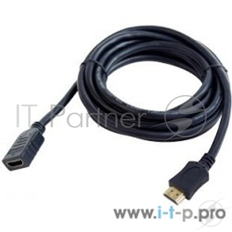 Кабель Удлинитель кабеля HDMI Cablexpert CC-HDMI4X-10, 3.0м, v2.0, 19M/19F, черный, позол.разъемы, экран, пакет