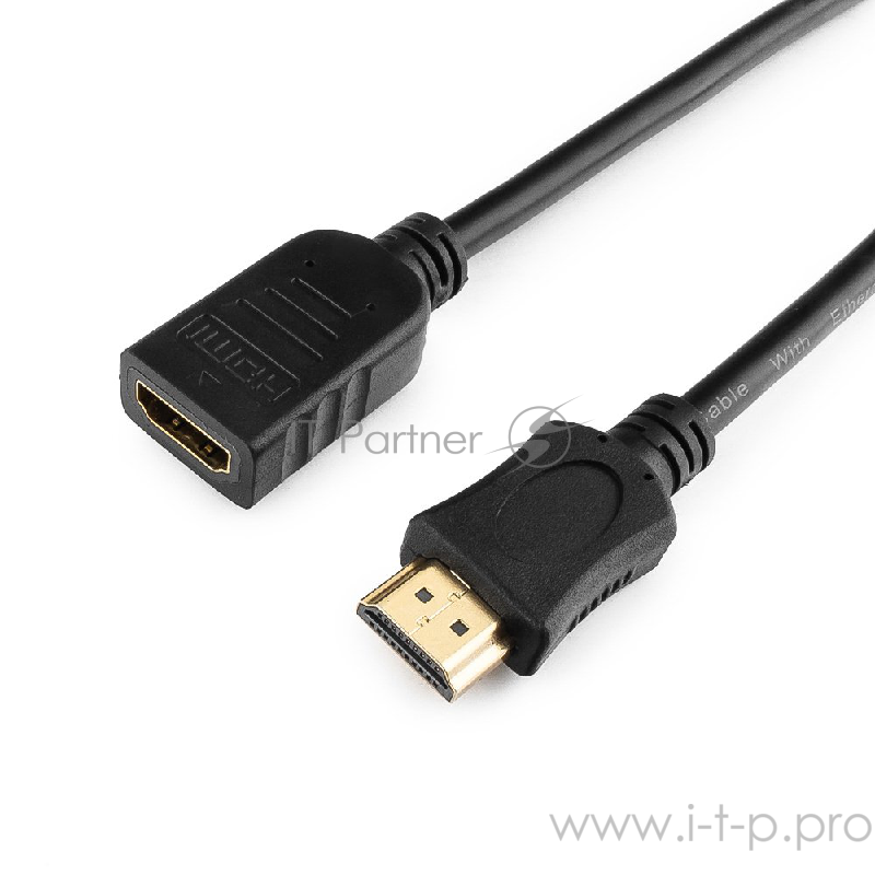 Кабель Удлинитель кабеля HDMI Cablexpert CC-HDMI4X-10, 3.0м, v2.0, 19M/19F, черный, позол.разъемы, экран, пакет