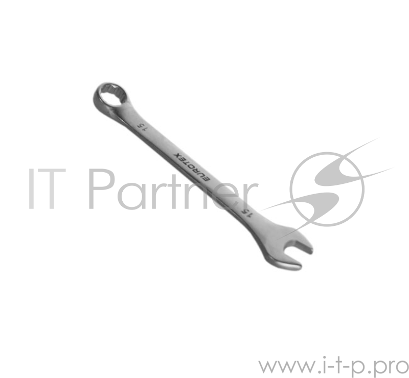 Ключ комбинированный EUROTEX 031605-015-015 (15 мм) CR-V матовая полировка