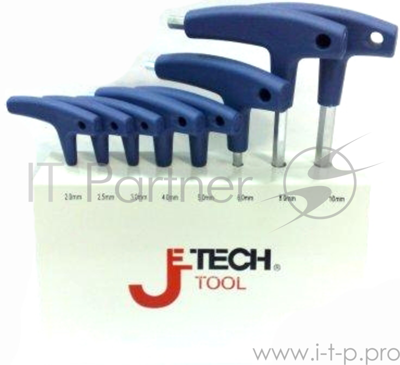 Набор шестигранных ключей JETECH TPS-C8 8шт 2-10мм с T-образной ручкой СR.V.Mo