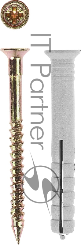 Зубр Дюбель-гвоздь полипропиленовый, потайный бортик, 8x100мм, ТФ5, 50шт 4-301345-08-100