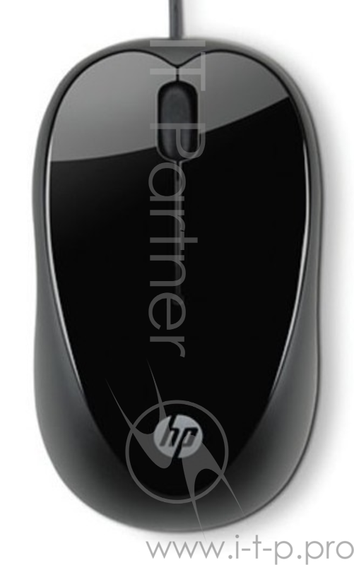 Мышь HP X1000 черный оптическая (1600dpi) USB (2but)
