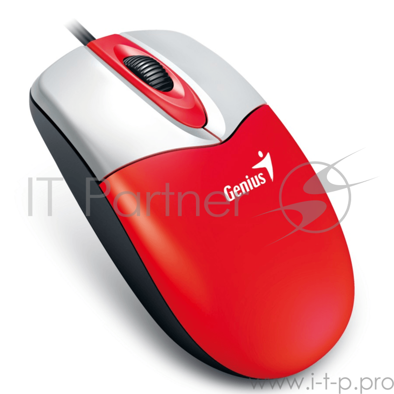 Мышь Genius DX-165, USB (красный/белый, оптическая 1000dpi)