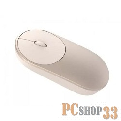 Мышь XIAOMI MI PORTABLE MOUSE BLUETOOTH GOLD (HLK4008GL) беспроводная мышь для правой и левой руки • интерфейс Bluetooth • для ноутбука • светодиодная, 3 клавиши • разрешение сенсора мыши 1200 dpi • размеры (ШxВxД): 57x23x110 мм • вес: 77 г
