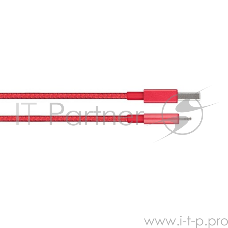 Кабель Moshi Integra Lightning на USB-A. Покрытие кабеля сделано из кевлара. Длина 1,2 м. Цвет красный.