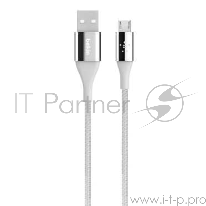 Кабель Belkin PREMIUM KEVLAR CABLE, MICRO-USB,4',SILVER