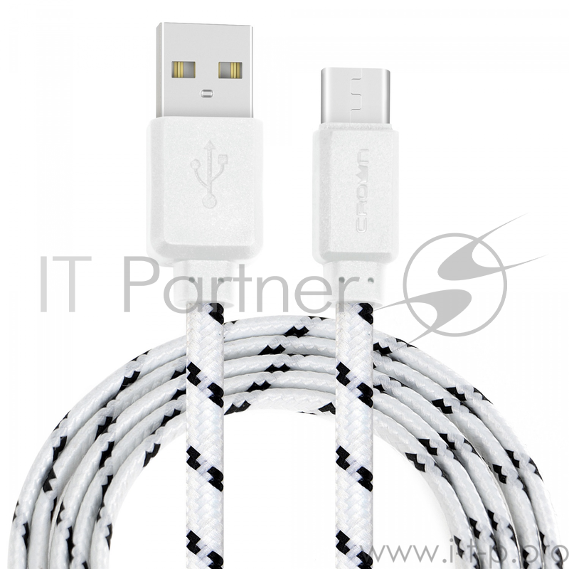 Кабель Crown USB - USB Type-C CMCU-3052C white