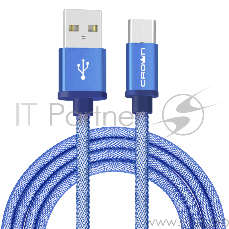 Кабель Crown USB - microUSB CMCU-3072M blue