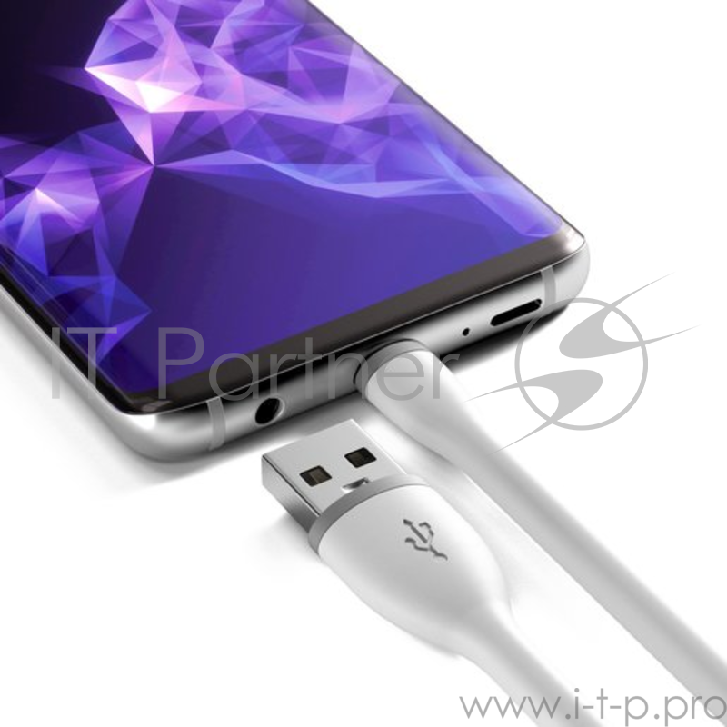 Кабель Satechi Flexible Type-C to USB. Длина 25 см. Цвет белый.
